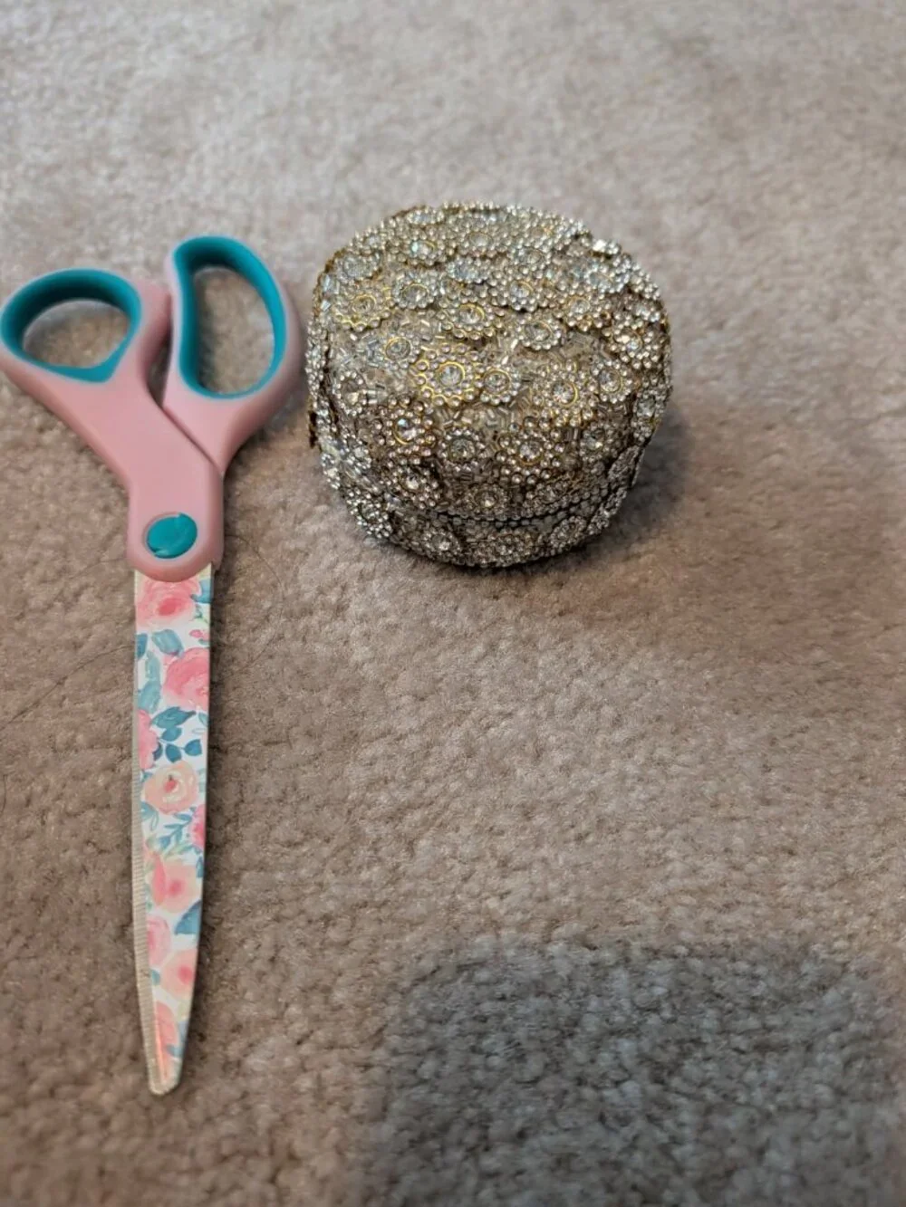 Sparkling Rhinestone Jeweled Ring Trinket Box – Glam Vanity Decor - Picture 4 of 5